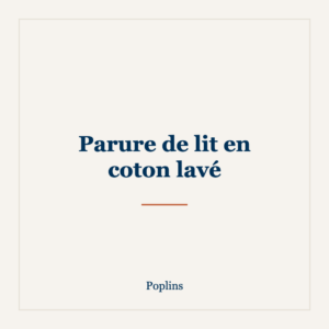 Parure de lit en coton lavé — Poplins